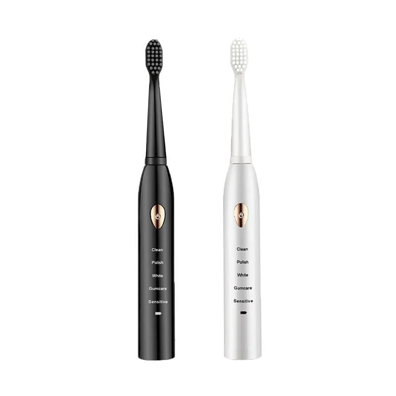 Jianpai Adult Black White Classic Acoustic Electric Toothbrush