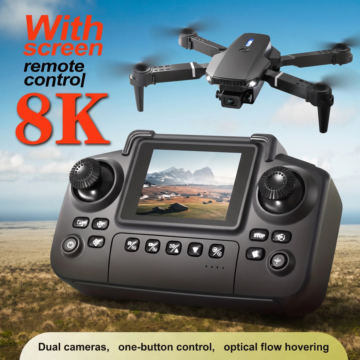2026 Upgraded E88PRO MAX Foldable Drone Features Dual Cameras