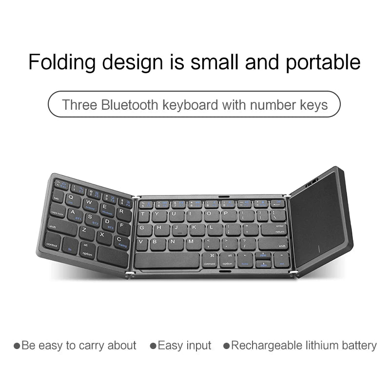 Mini Folding Wireless Bluetooth Keyboard
