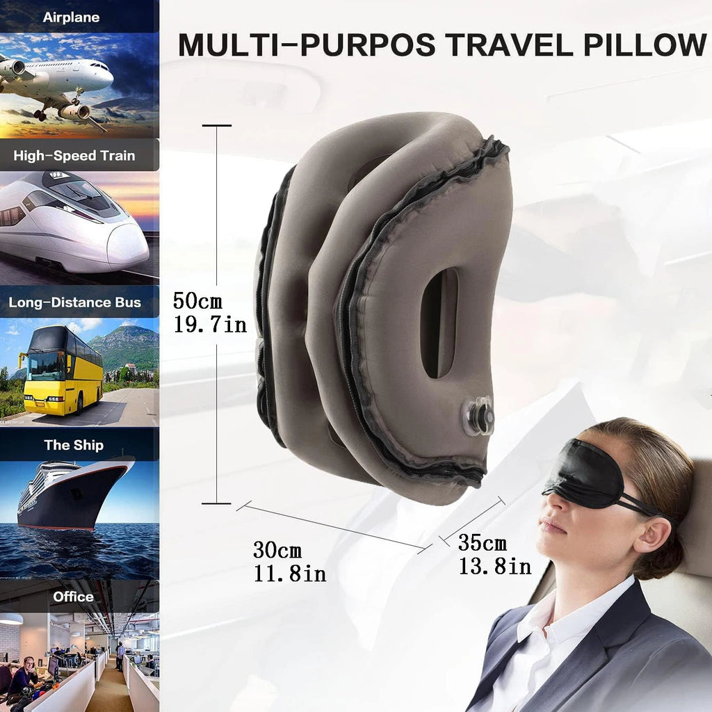 Inflatable Travel Pillow Portable Chin Support