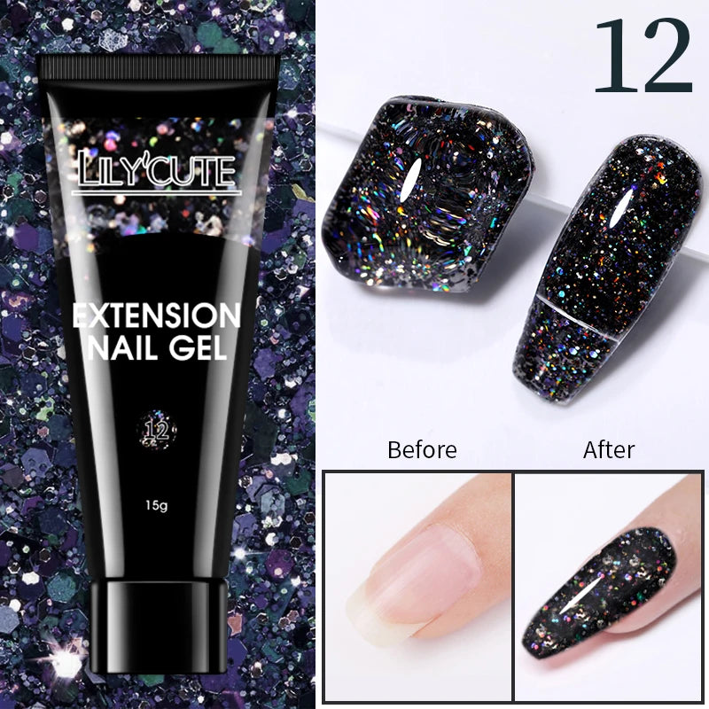 LILYCUTE 15ML Quick Extension Gel Nail Polish