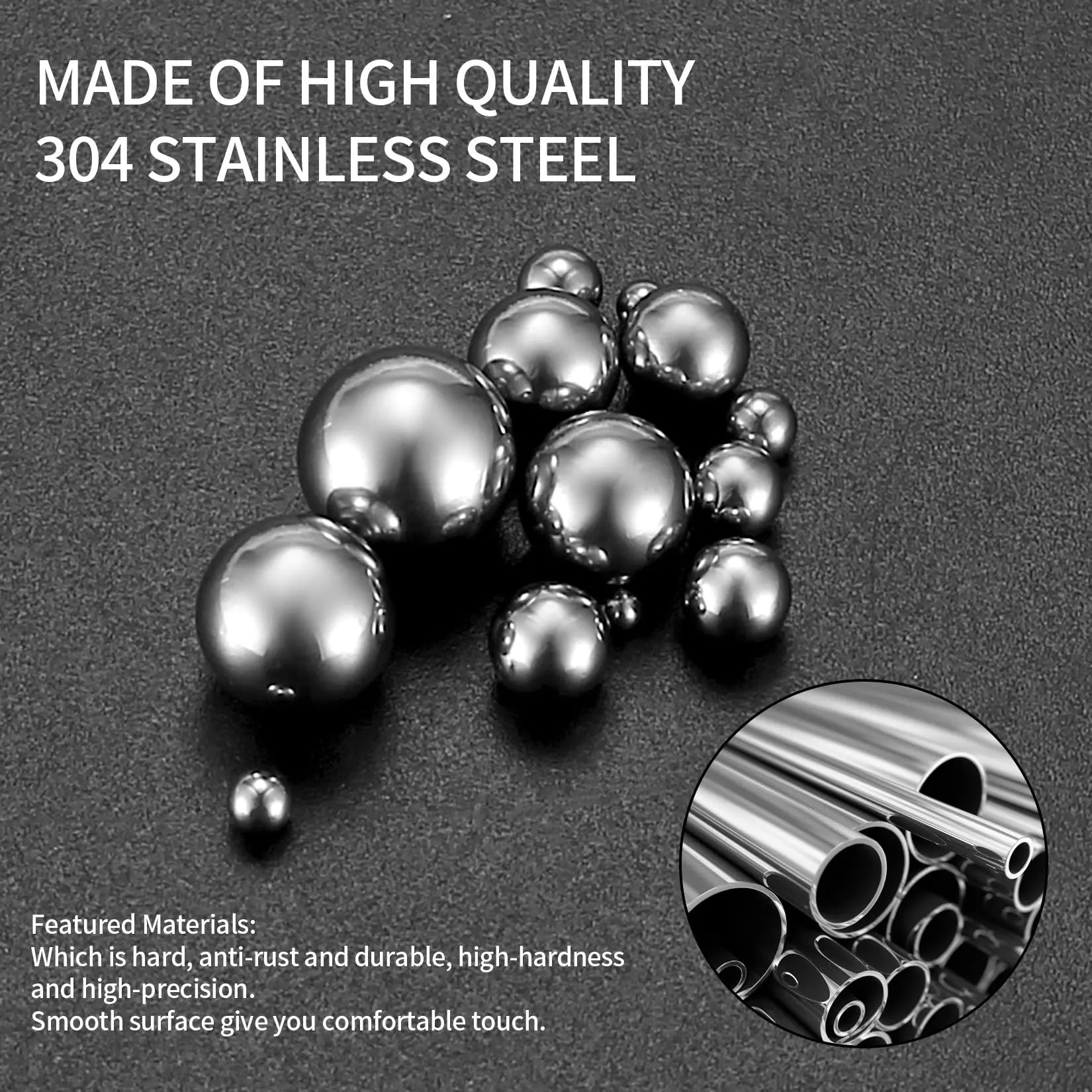 600pcs 12 Size Stainless Steel Precision Bearing Balls