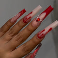 24pcs Halloween Glitter Long Ballet French Press on Nails