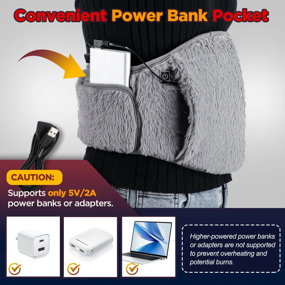 3 Levels Electric Graphene Heating Pad Cold-Proof Uterine Belt