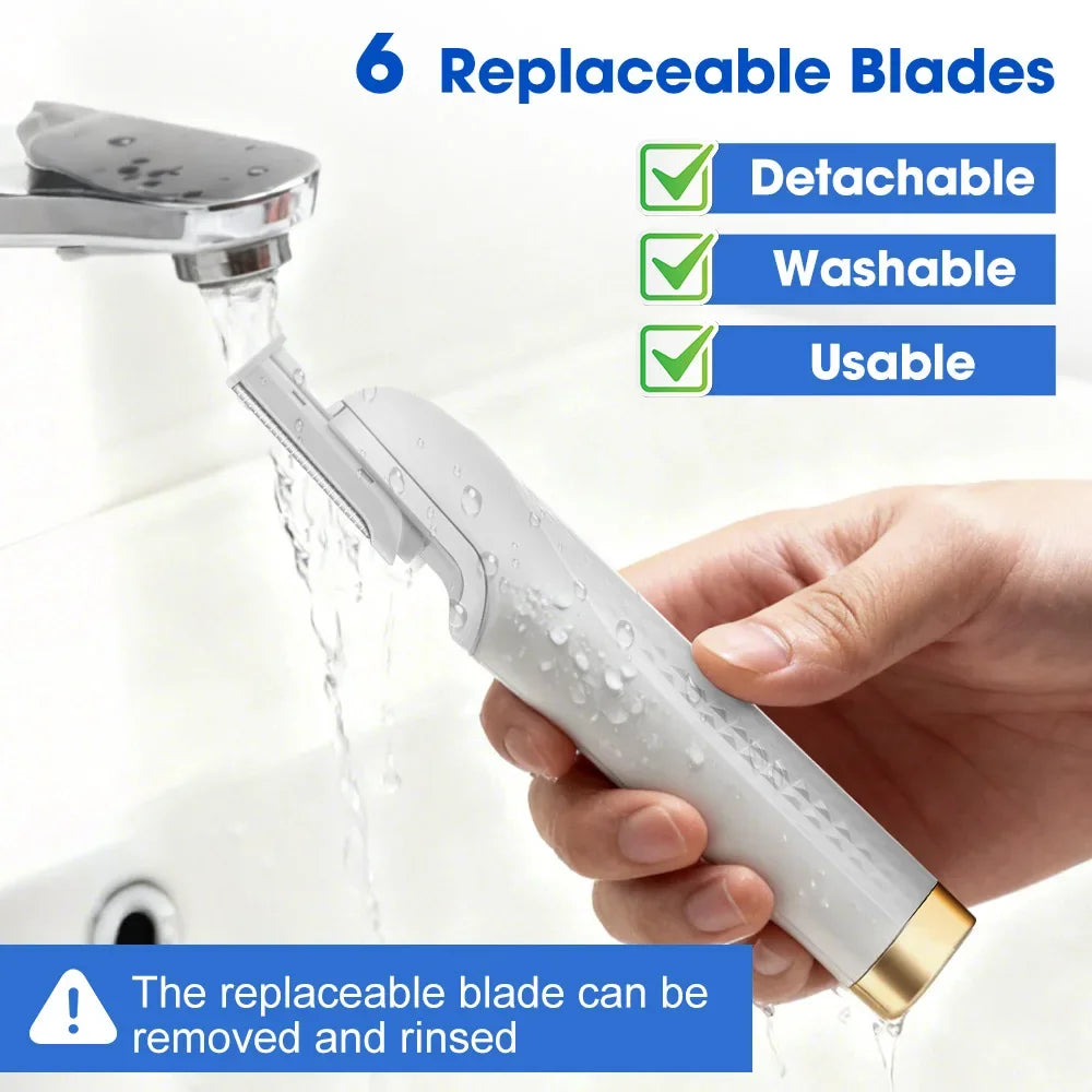 LED Sonic Rechargeable Dermaplane Razor with Light