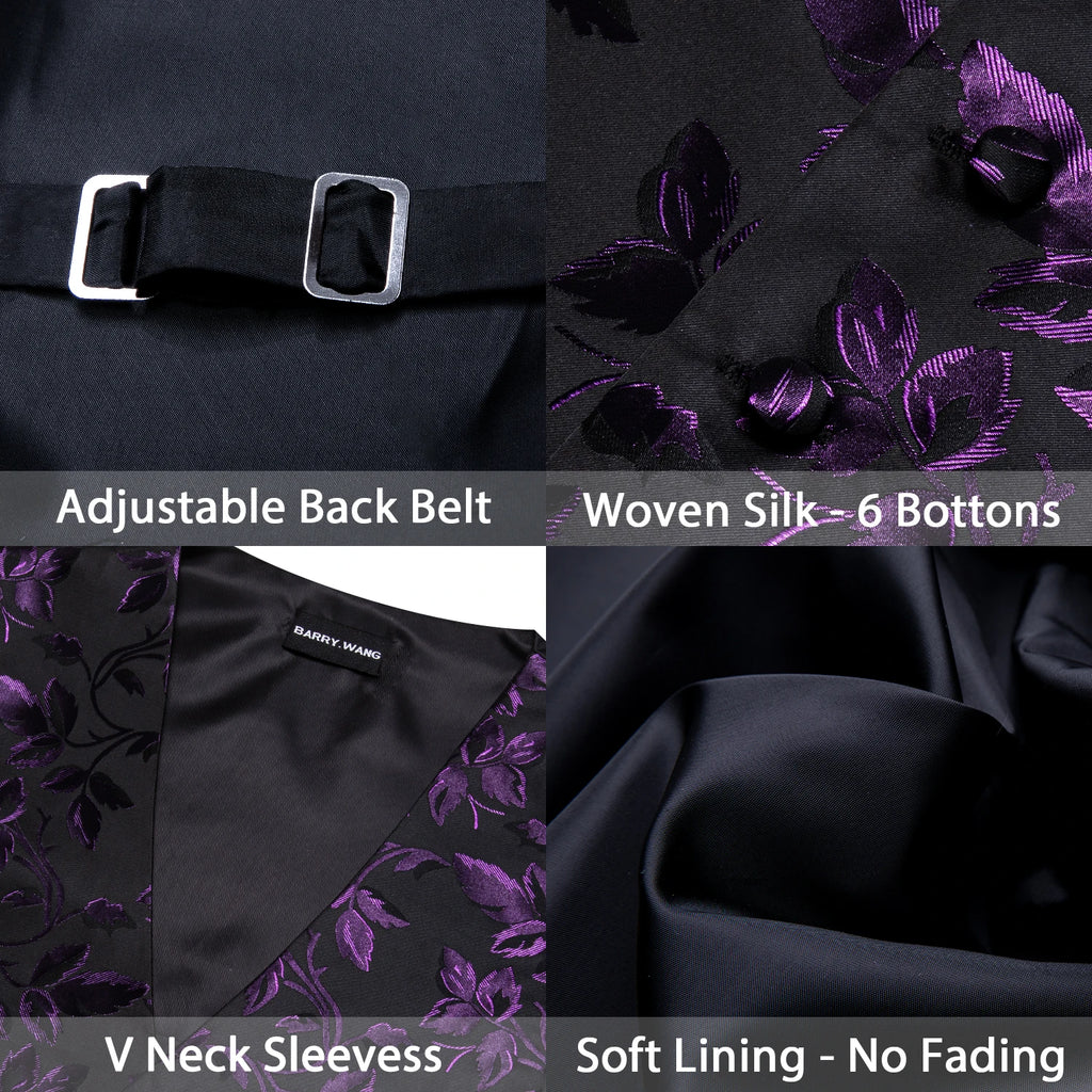 Men Vest Tie Hanky Cufflinks Set