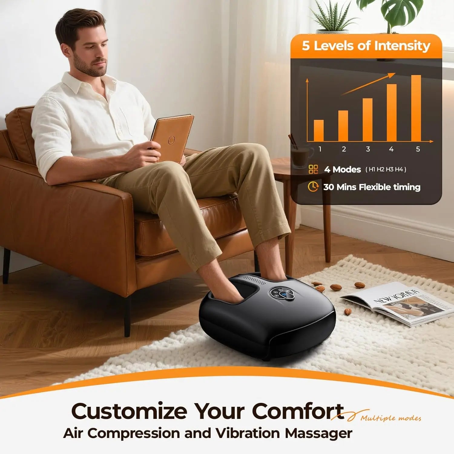 Shiatsu Foot Massager Electric Vibration Massage Machine