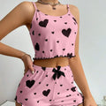 2 PCS Tank Top and Shorts Pajamas Set