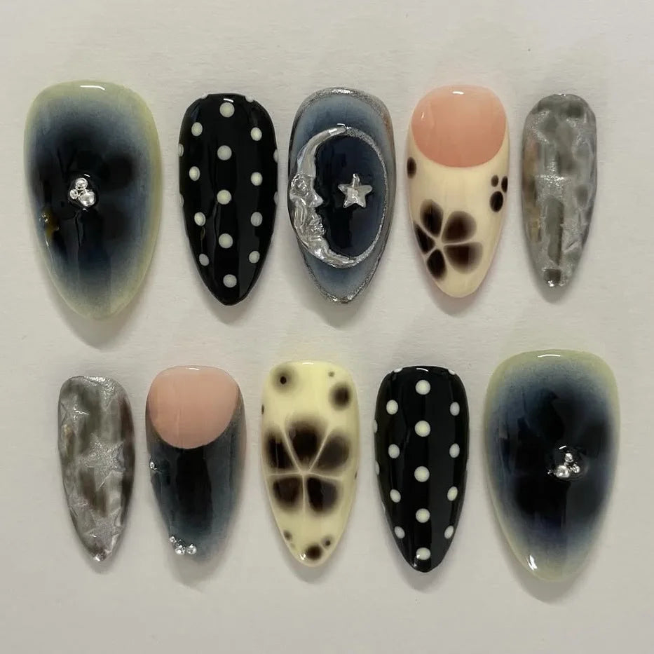 24pcs Vintage Country Style Press On Nails