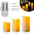 3Pcs/set Remote Control Moving Wick LED Candles Light