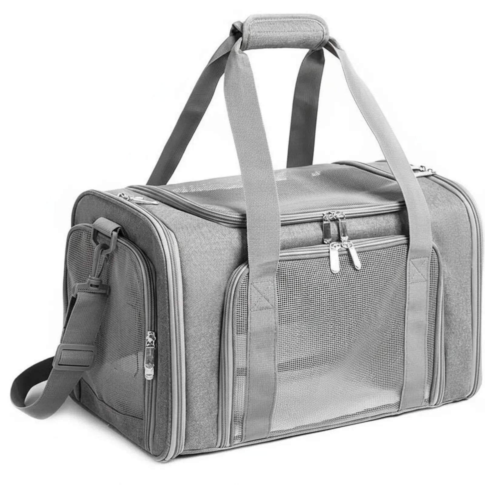 Mesh Pet Travel Carrier Foldable Soft Sided Pet Carrier