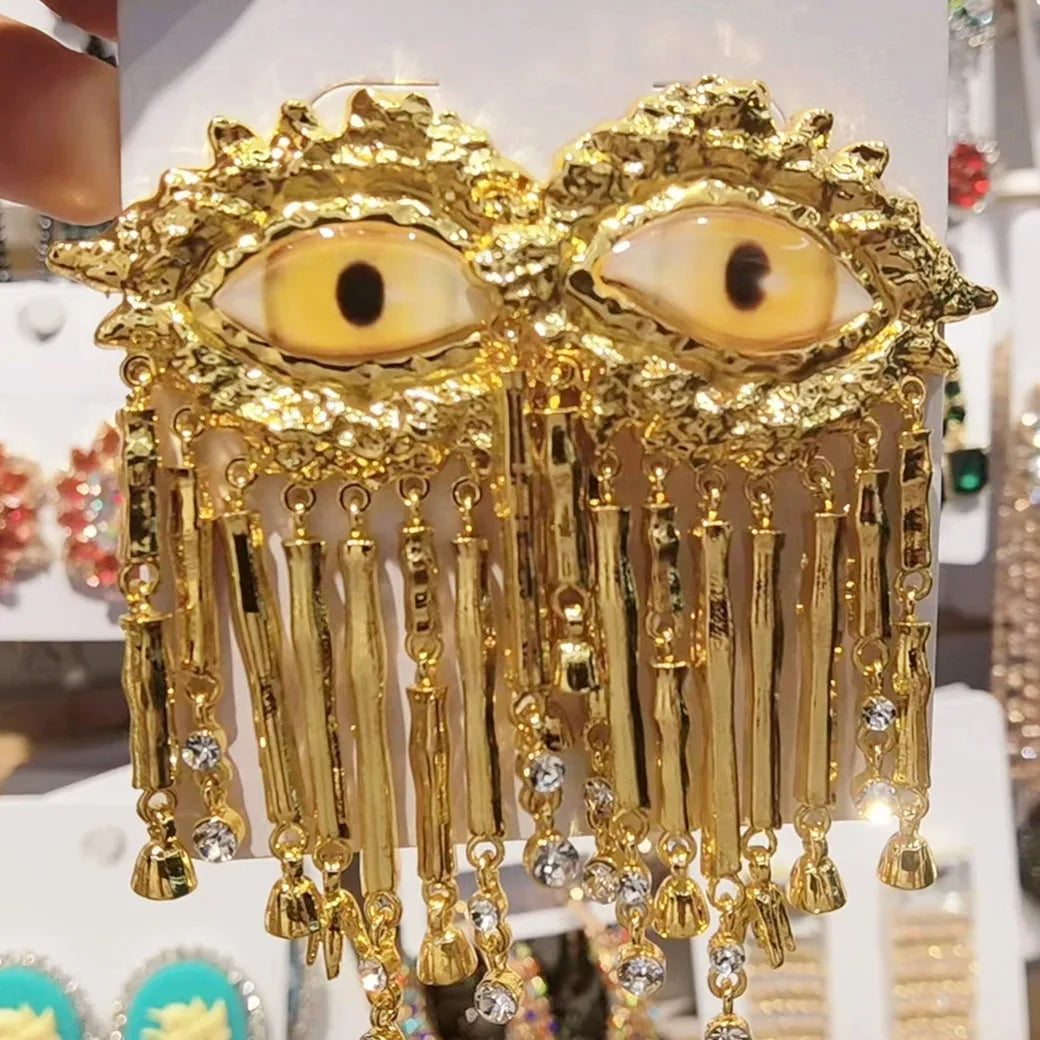 Baroque Style Vintage Big Eye Dangle Earrings