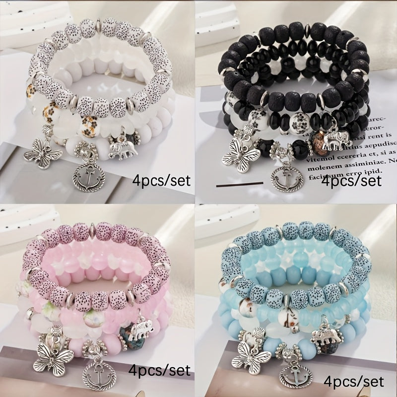 Multi-layer Beaded Bohemian Bracelet Sets