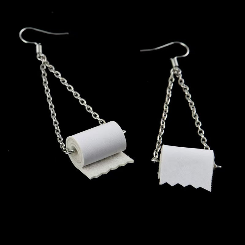 Creative Toilet Paper Earrings