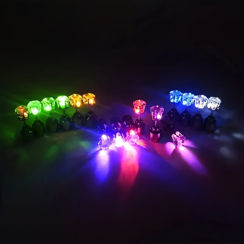 2pcs LED Flashing Color Changing Earrings