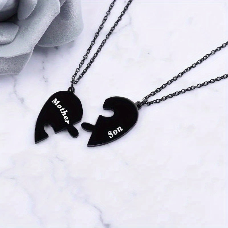 Matching Love Heart Pendant Necklace Set