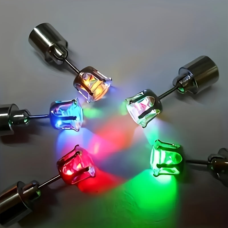 2pcs LED Flashing Color Changing Earrings