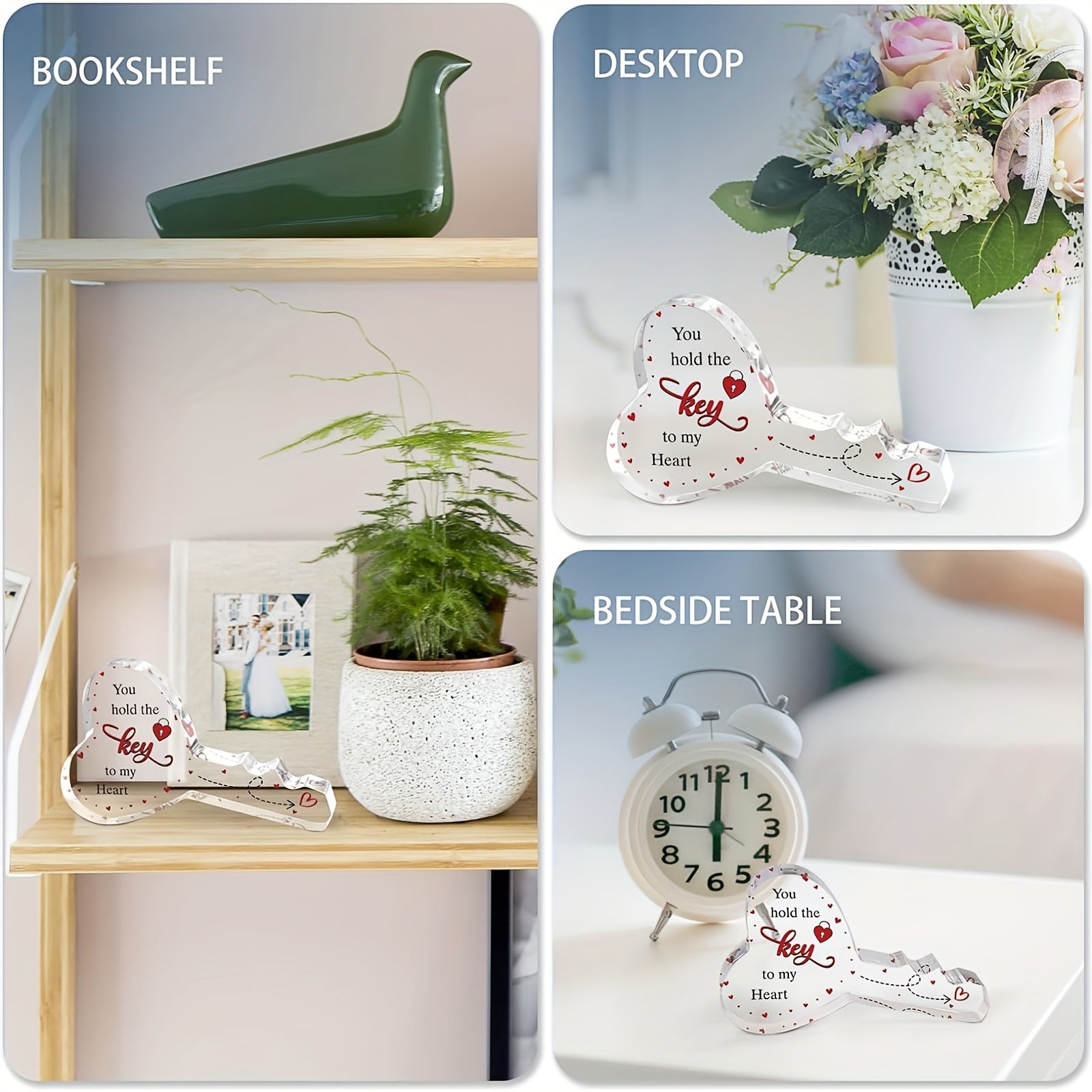 Acrylic Key-Shaped Gift for Him or Her