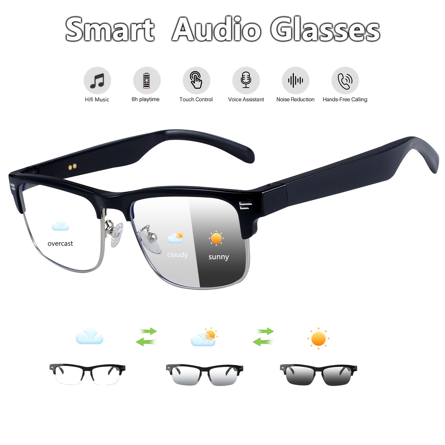 Smart Glasses with Automatic Dimming Lenses