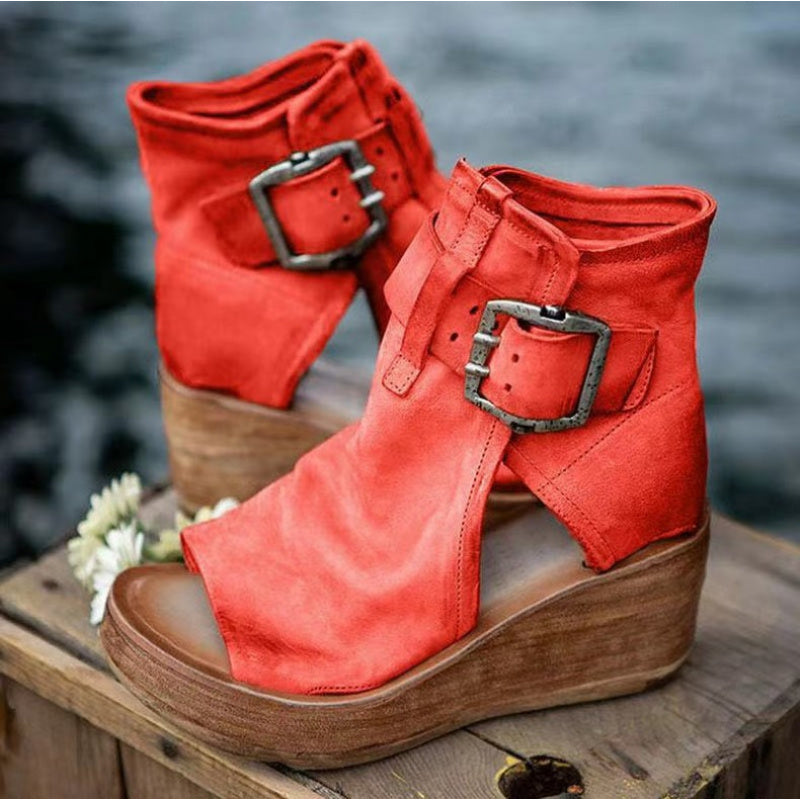 High-Top Wedge Ankle Boots