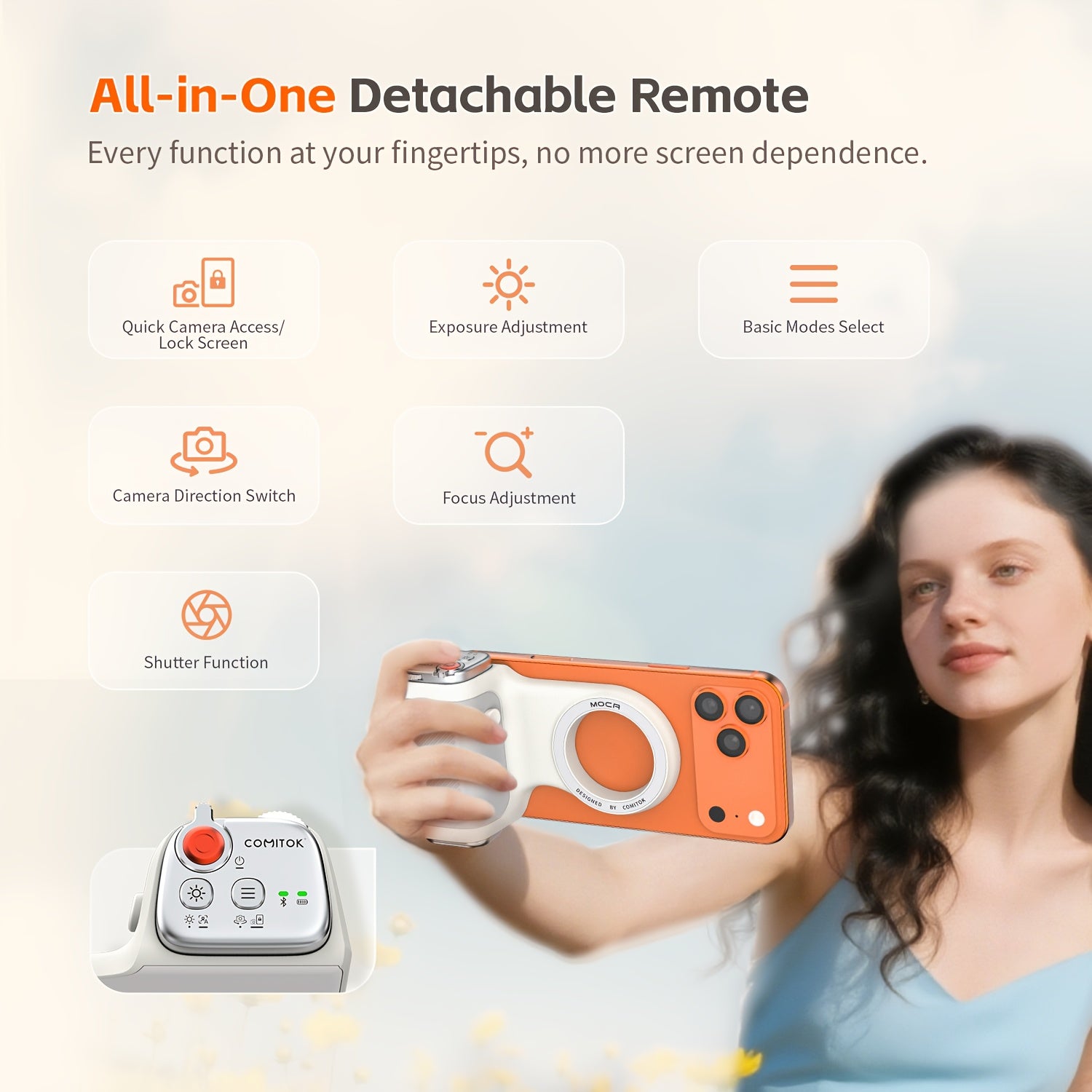 COMITOK MOCA Handheld Grip Phone Stand