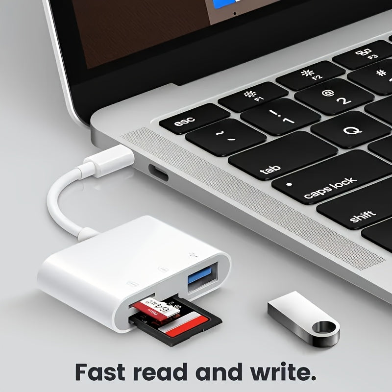 USB-C to SD/TF/Micro SD Card Reader OTG Adapter