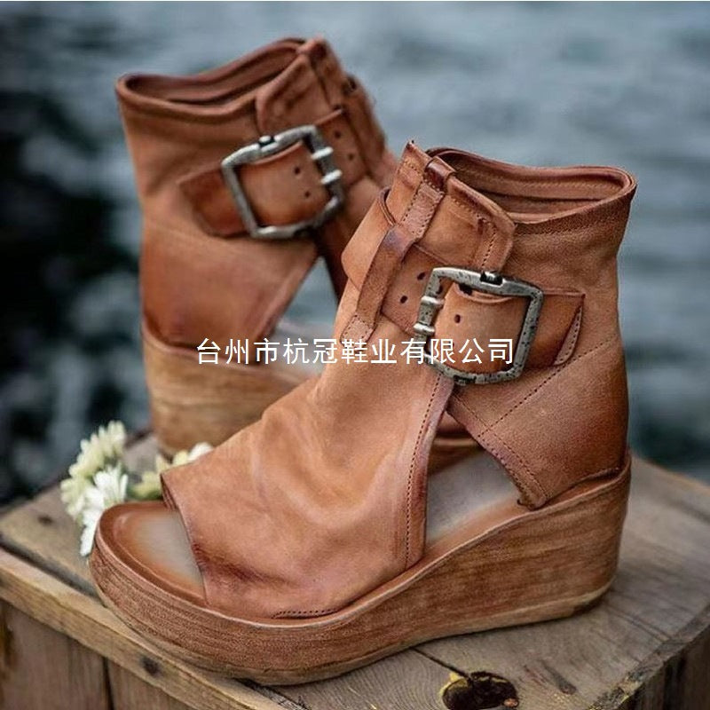 High-Top Wedge Ankle Boots