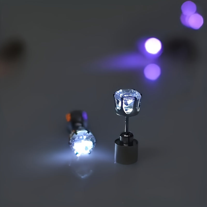 2pcs LED Flashing Color Changing Earrings