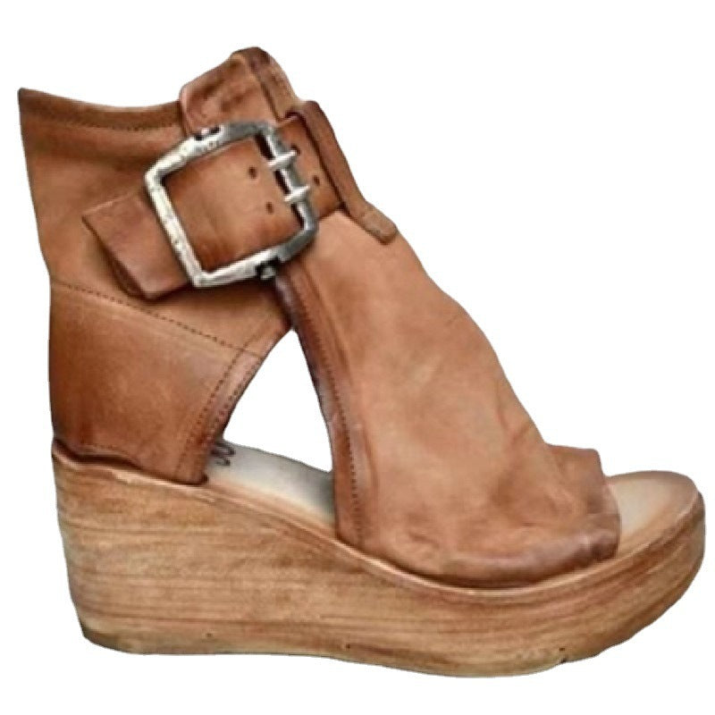 High-Top Wedge Ankle Boots