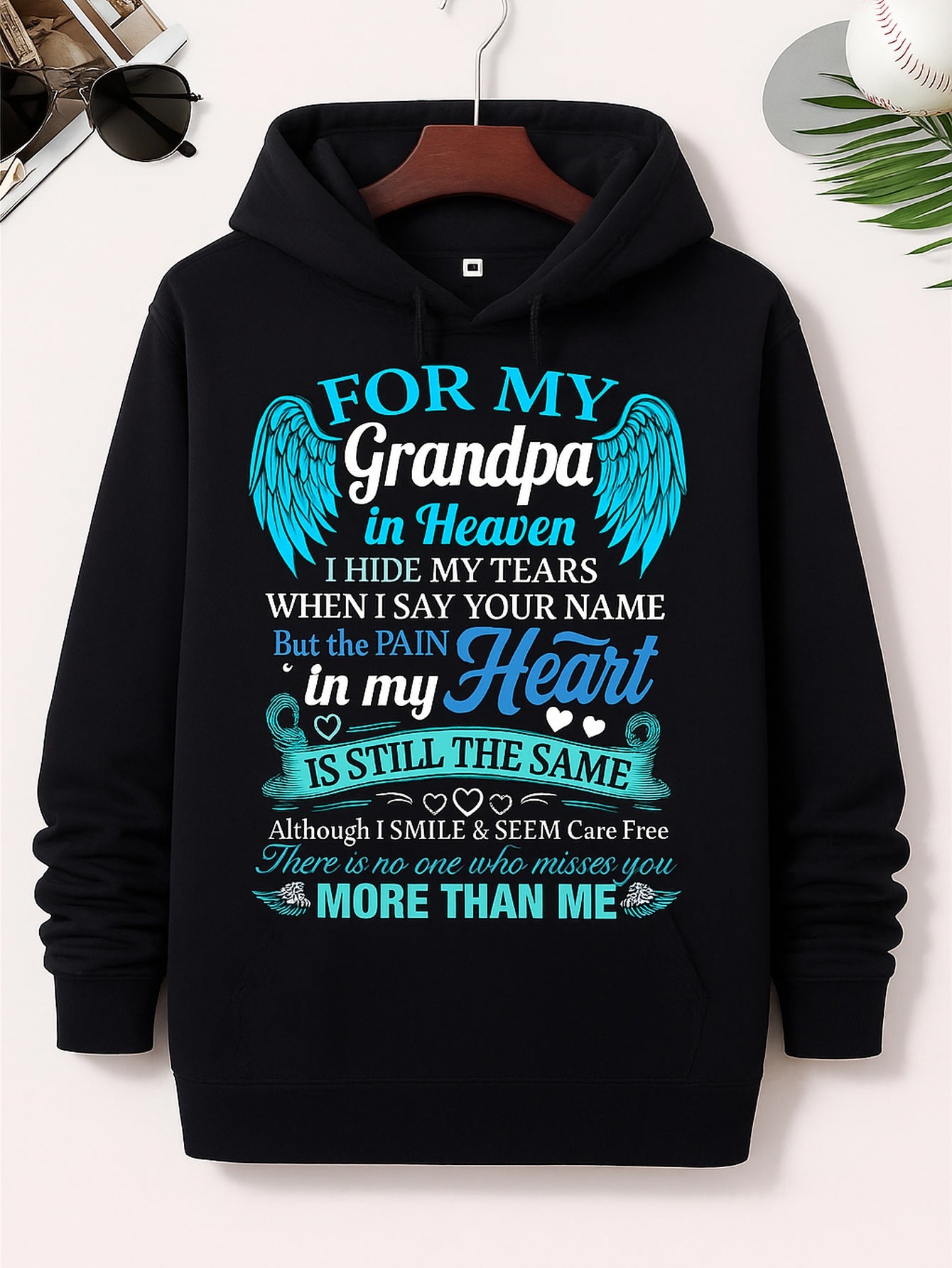 "For My Grandpa in Heaven" Memorial Fleece Hoodie