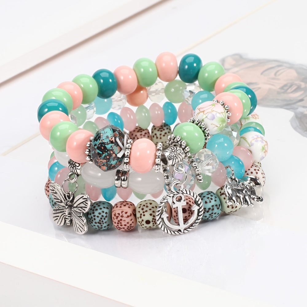 Multi-layer Beaded Bohemian Bracelet Sets